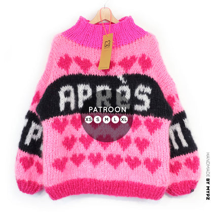 Knitting pattern – MYPZ Chunky Mohair Ski Love Pullover Pink No.9 (ENG-NL-DE)