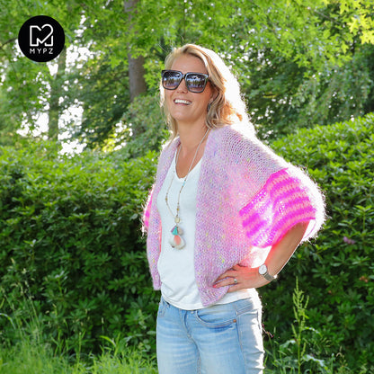 Knitting kit – MYPZ short Alpaca-Mohair Cardigan Adorable No10 (ENG-NL)