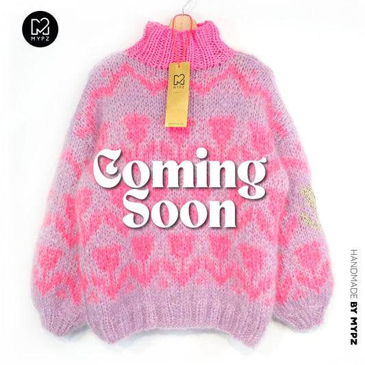 Knitting Kit – MYPZ Chunky Mohair Pullover Coral Tulips No.9 (ENG-NL-DE)