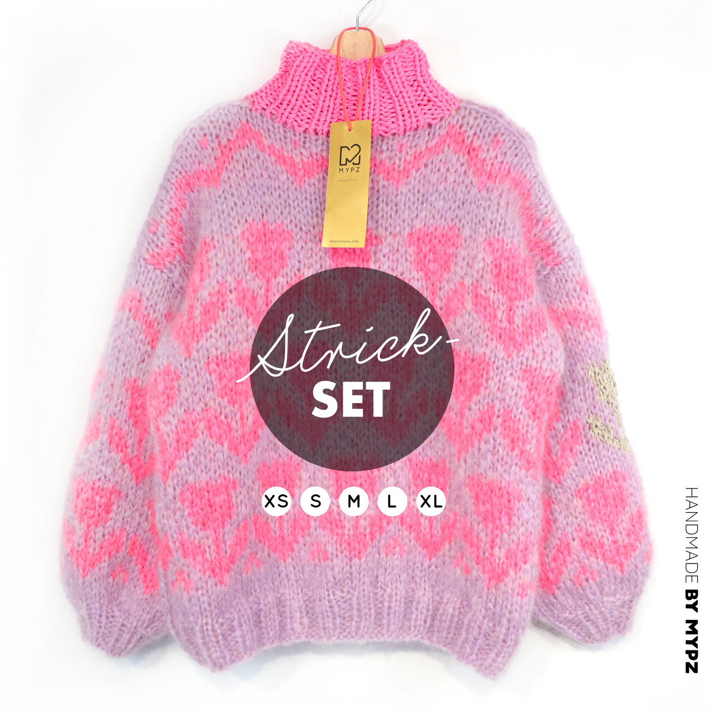 Knitting Kit – MYPZ Chunky Mohair Pullover Coral Tulips No.9 (ENG-NL-DE)