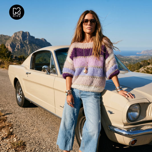 Schema per lavorare a maglia - MYPZ Basic Light Mohair Top Viola n. 10 (ENG-DE-NL-ES-FR-IT-DA-SV-NO)