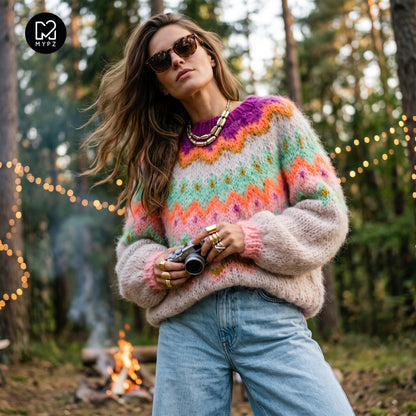 Schema per maglia - MYPZ Chunky Topdown Mohair Pullover Snowberry No.12 (ENG-DE-NL-ES-FR-IT-DA-SV-NO)