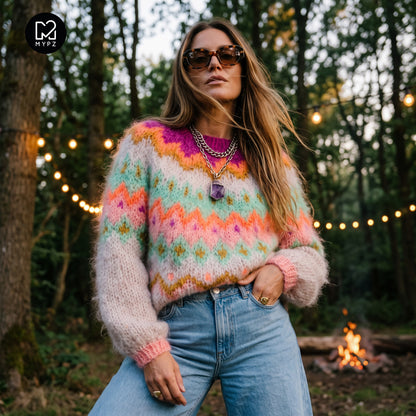 Schema per maglia - MYPZ Chunky Topdown Mohair Pullover Snowberry No.12 (ENG-DE-NL-ES-FR-IT-DA-SV-NO)