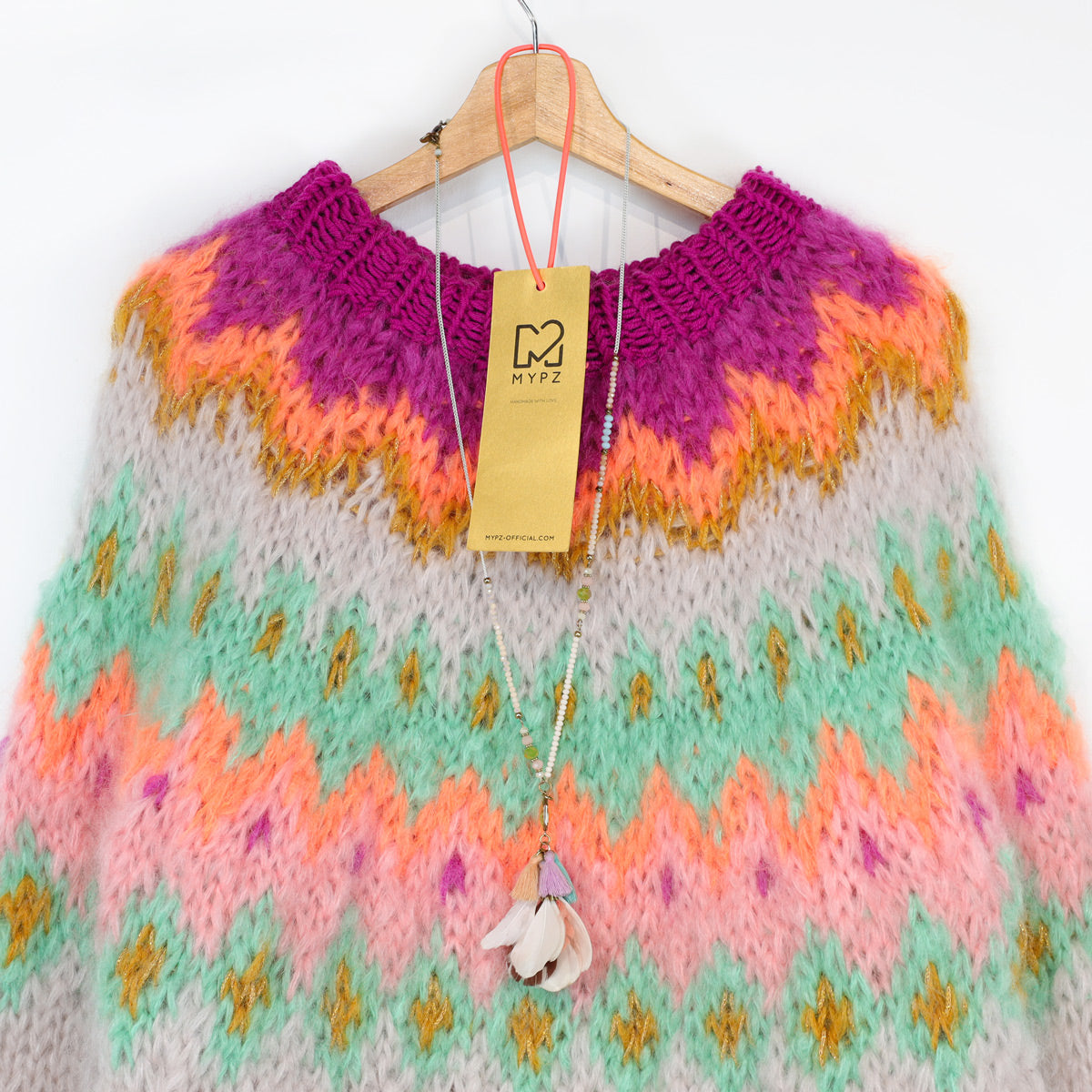 Schema per maglia - MYPZ Chunky Topdown Mohair Pullover Snowberry No.12 (ENG-DE-NL-ES-FR-IT-DA-SV-NO)
