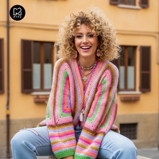 Crochet pattern - MYPZ Hexagon Cardigan Vibrant Soul (ENG-NL-DE)
