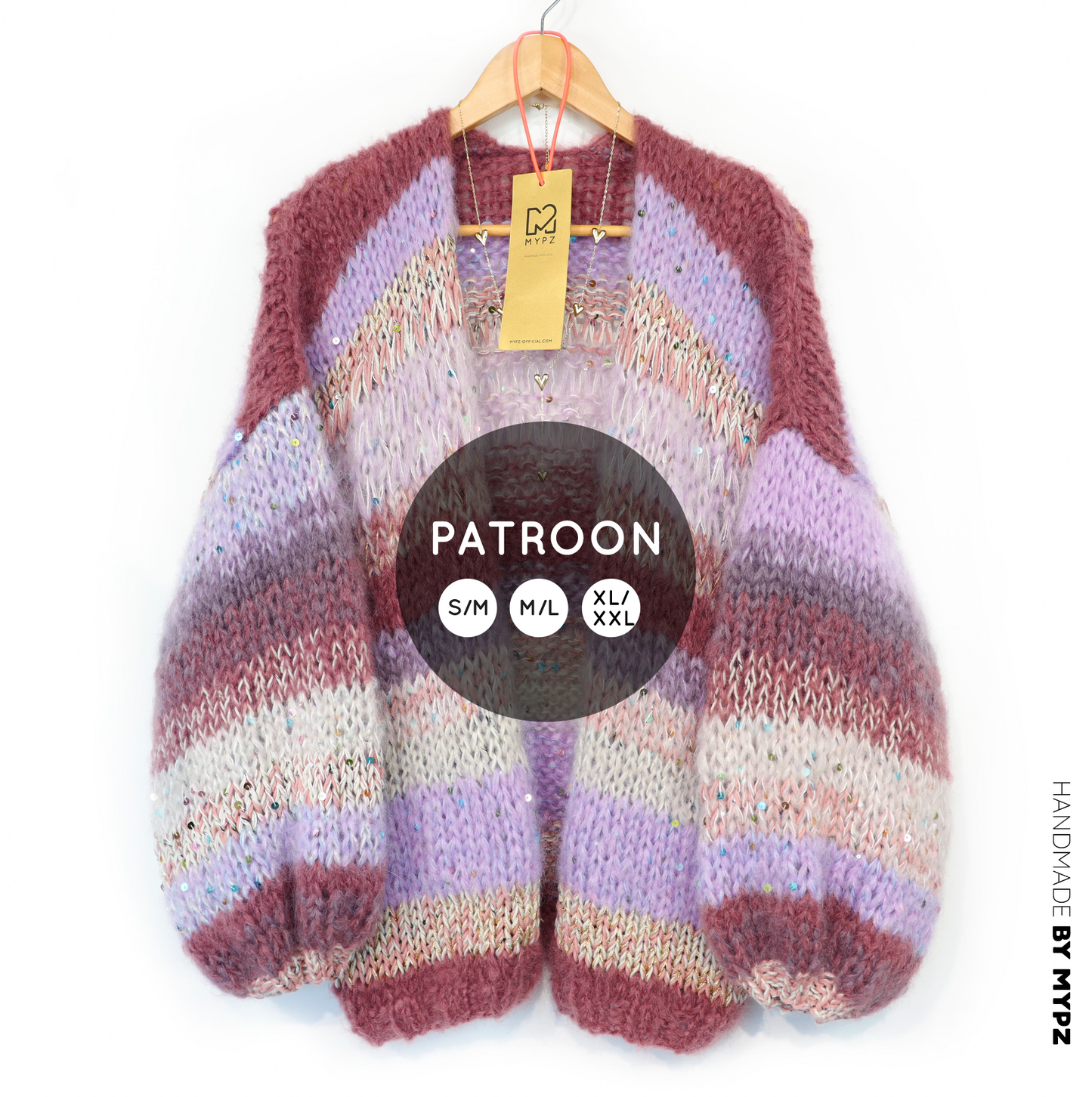 Knitting Pattern – Chunky Mohair Cardigan Whisper Rose No.12 (ENG-NL-DE)