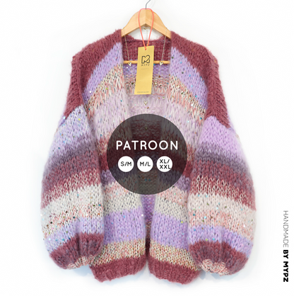 Knitting Pattern – Chunky Mohair Cardigan Whisper Rose No.12 (ENG-NL-DE)