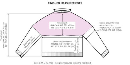 Schema per maglia - MYPZ Chunky Topdown Mohair Pullover Snowberry No.12 (ENG-DE-NL-ES-FR-IT-DA-SV-NO)
