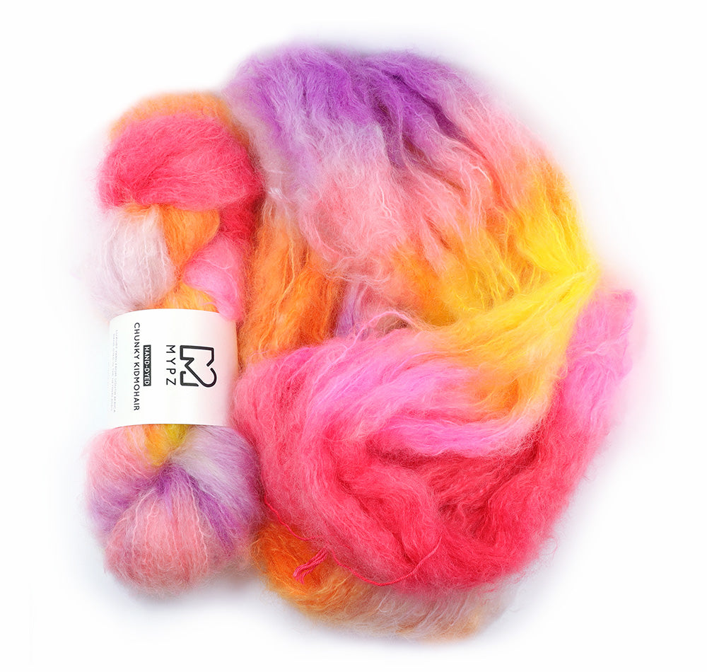 MYPZ Chunky kidmohair – hand-dyed Flowers Bloom