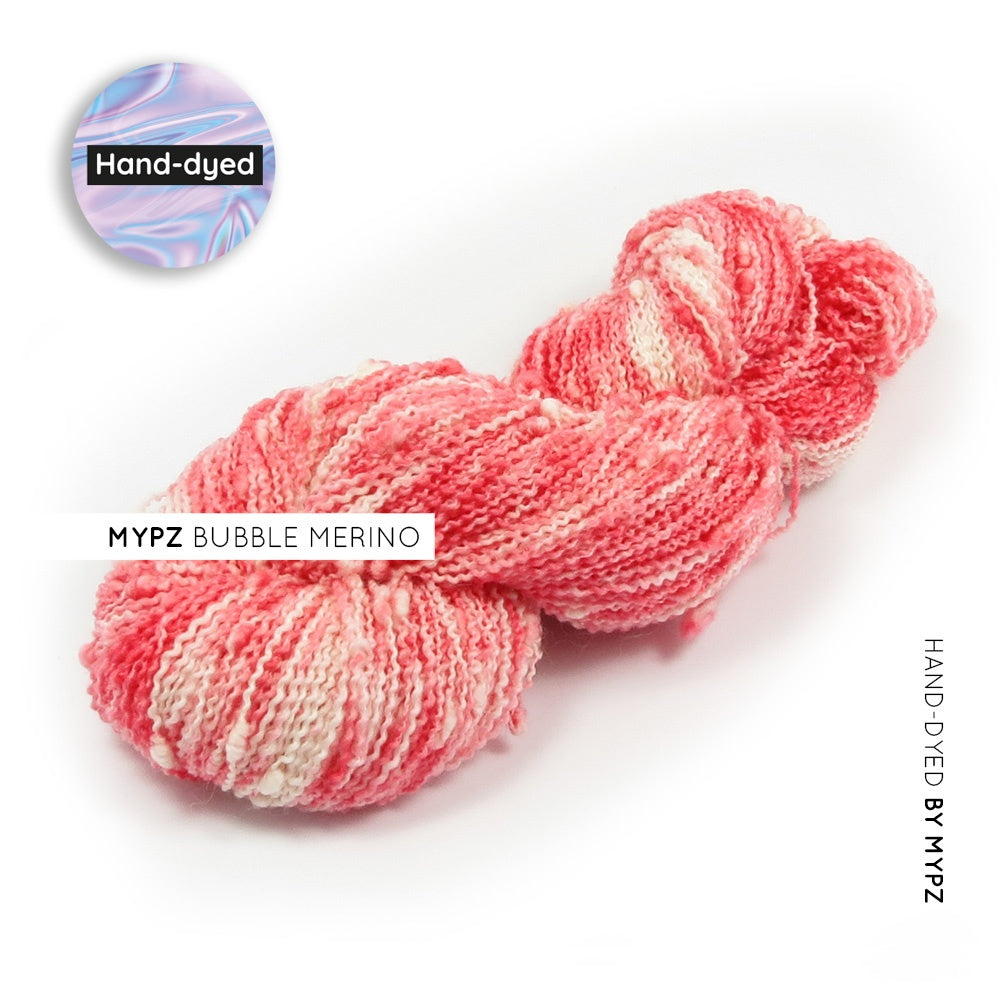 MYPZ hand dyed Bubble Merino Salmon