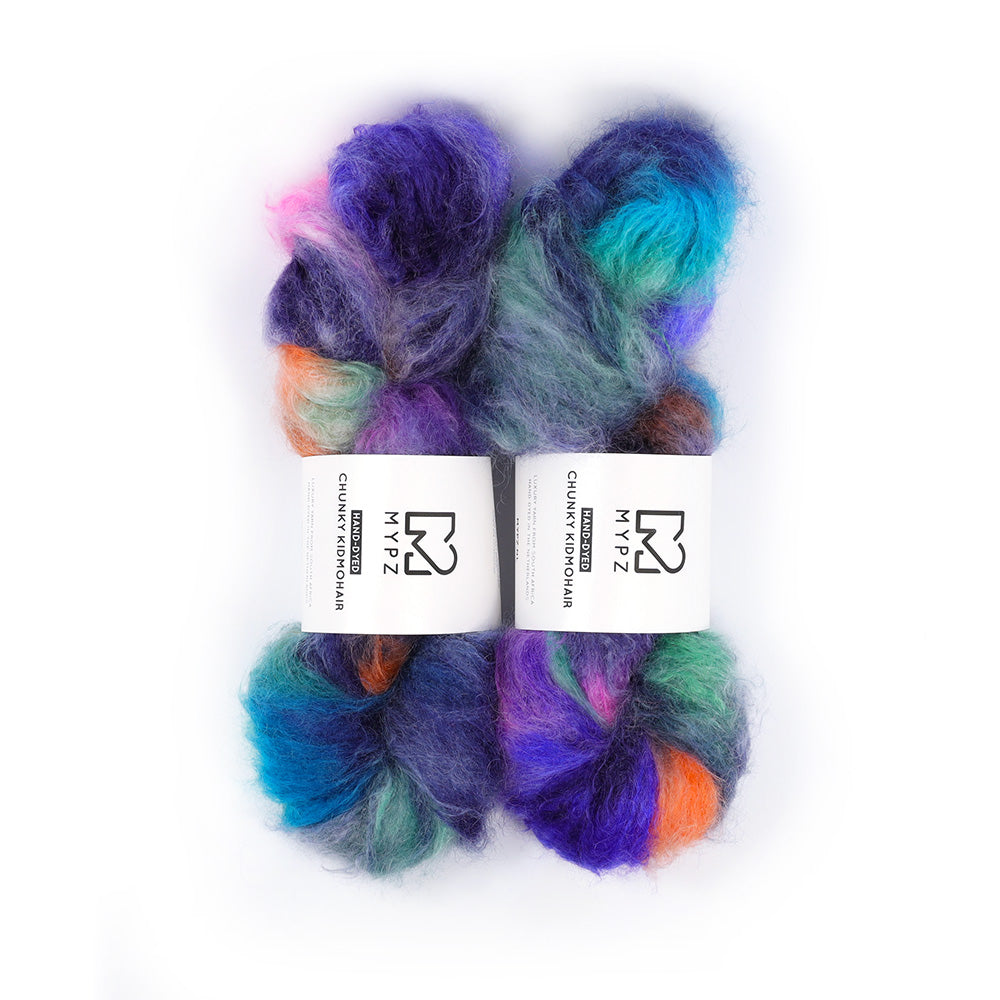 MYPZ Chunky kidmohair – hand-dyed Blue Magic