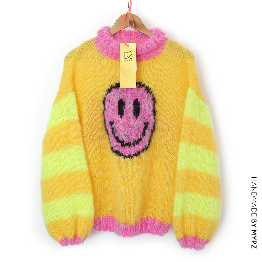 MYPZ Light mohair pullover Smiley Yellow