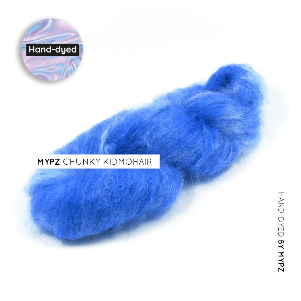 MYPZ chunky kidmohair kobalt blue hand dyed