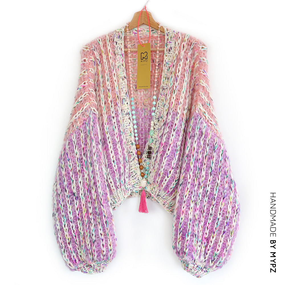 Knitting pattern – MYPZ Short Chunky Mohair Rib Cardigan Blush No.12 (ENG-NL)