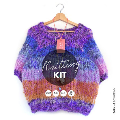 Knitting Kit – Chunky top-down raglan sweater Jeans No.15