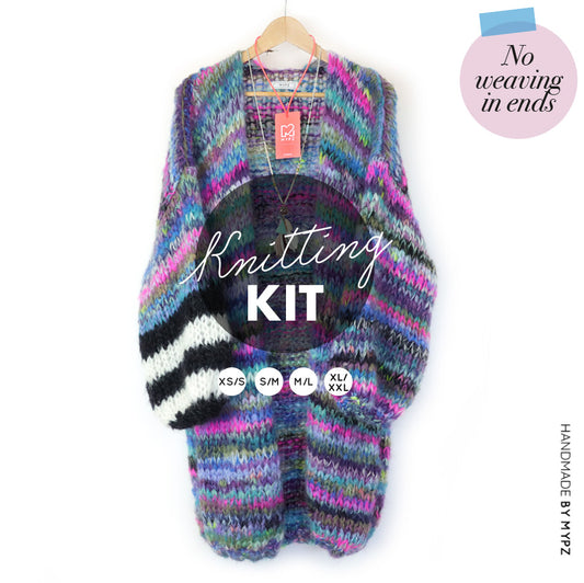 Knitting Kit – MYPZ Long Chunky Mohair Cardigan Kloë No.15 (ENG-NL)