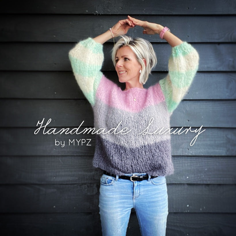 MYPZ knitting pattern basic light mohair pullover Ava no10