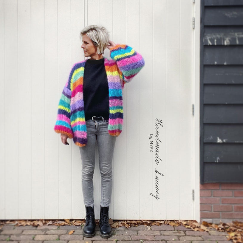 MYPZ chunky mohair rainbow cardigan No15